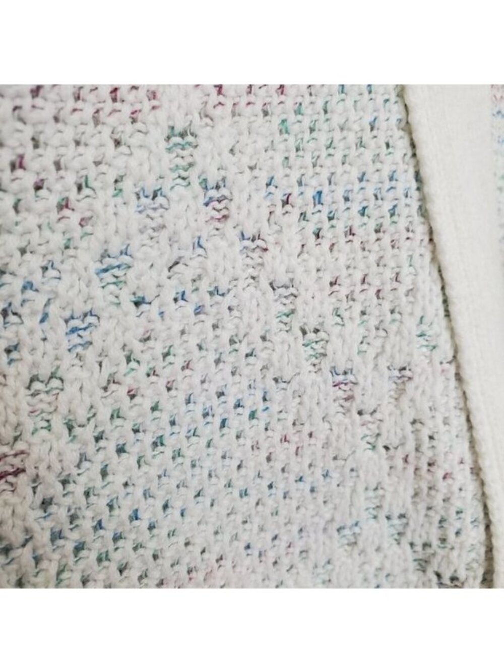 Vintage multi colored geometric knit cardigan - Picture 6 of 9